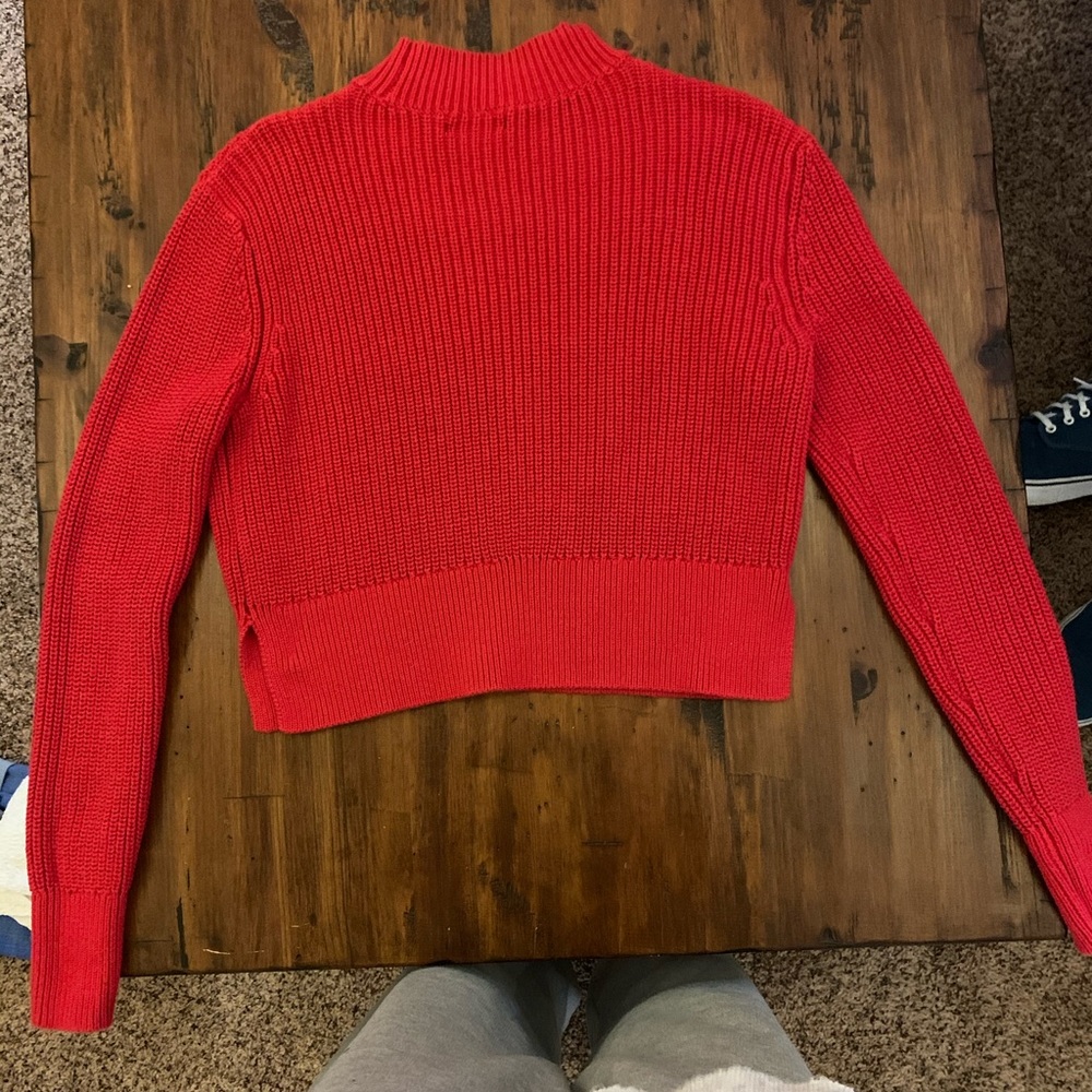 Red crew neck sweater - Picture 2 of 2